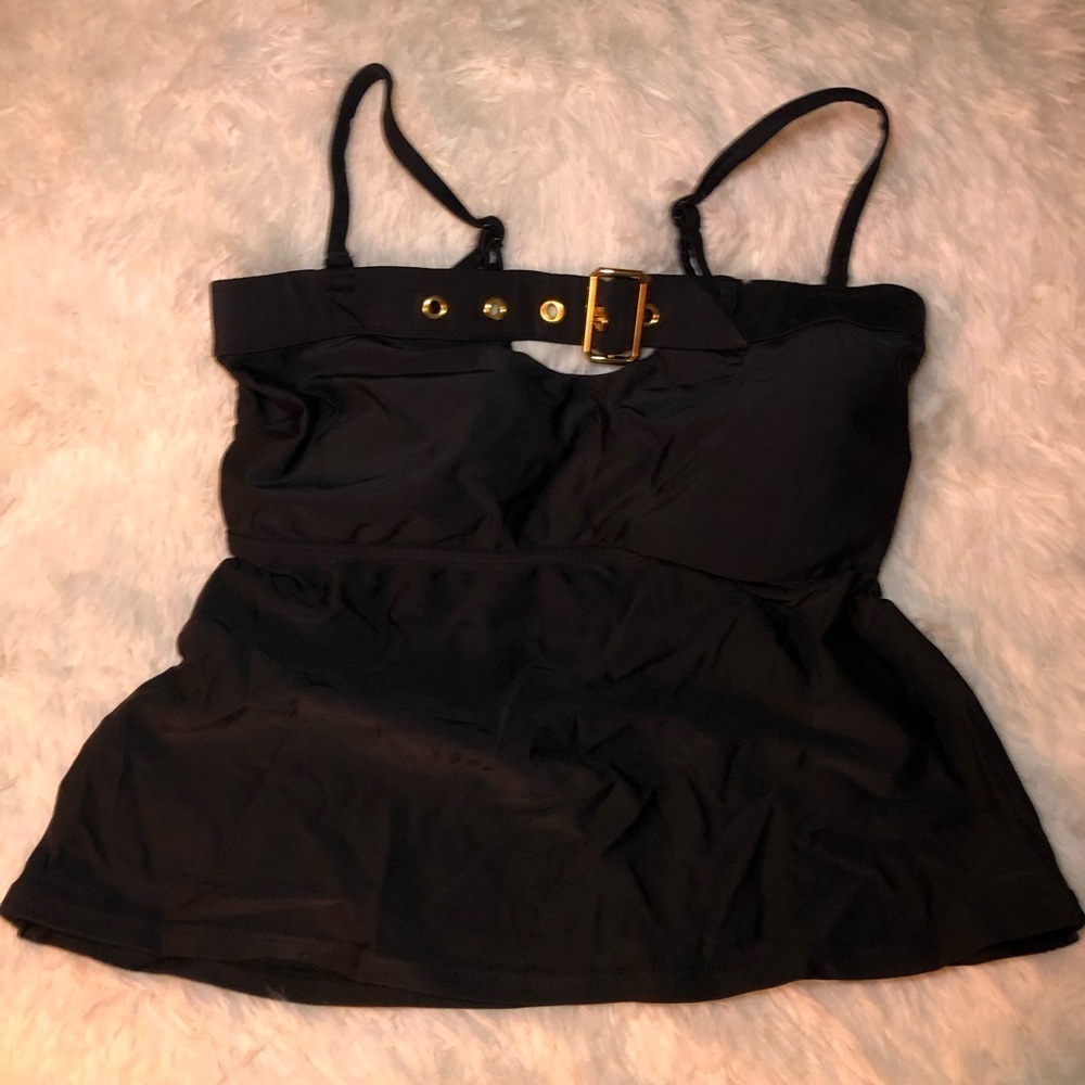 Black and Gold Tankini size 6 NWOT